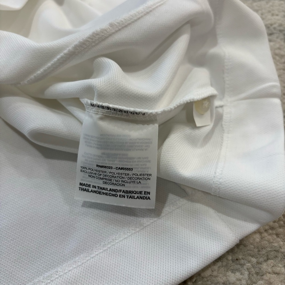 NWT Nike Dri Fit Womens Golf Polo White Tennis Tee Shirt Size Medium NEW - Picture 9 of 9